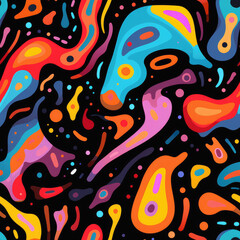 Obraz premium Abstract modern shapes repeat pattern minimal retro