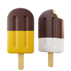 ice cream 3D Illustration Banner and Background