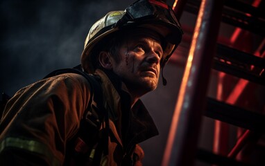 Firefighter Conducting a Fire Inspection