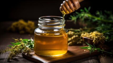 Energizing Cannabis-Infused Honey, Medical cannabis concept