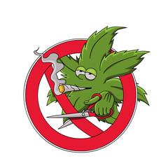 Legalization_Legalization of marijuana. Funny cannabis cartoon character. Image for a T-shirt.  © Art14