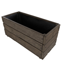 Wooden case isolated on transparent