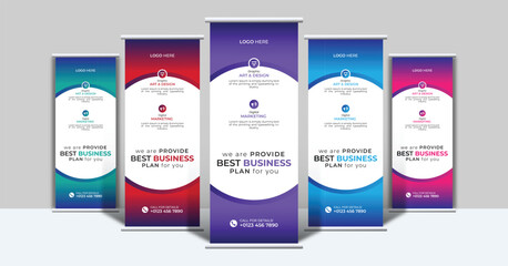 Banner design. Business roll up,  pull up, pop up, x banner template. 2023 and 2024 simple and trending layout for marketing and advertising.