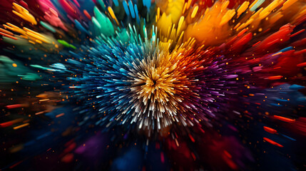 Fototapeta premium Abstract background explode from the center