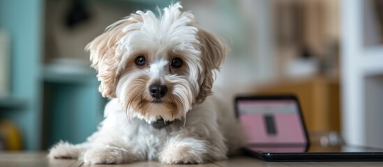 Online vet consults cat via video with Dr Woof a Labradoodle veterinarian