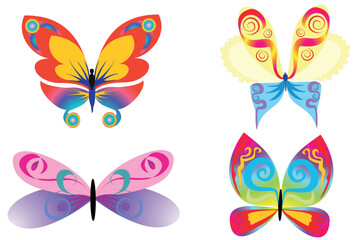 vector excellent collection of butterflies