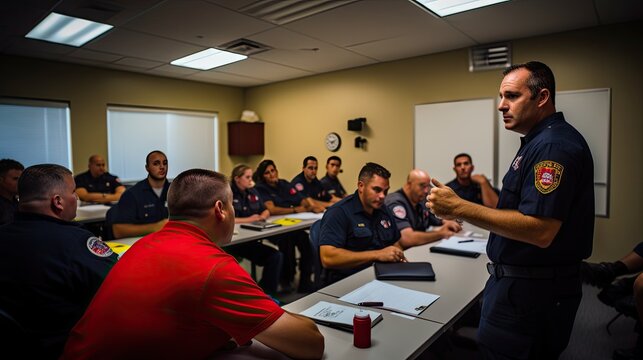 Cpr first aid training class, emergency training class concept, learning surviving skill
