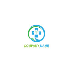 medical logo template and connect medical logo