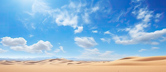 The sky and desert blend