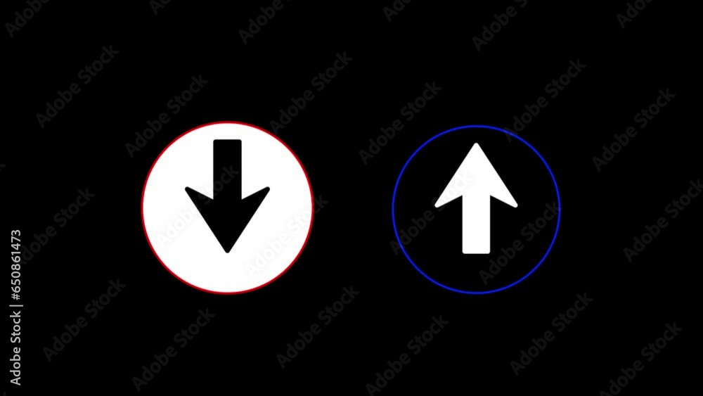 Poster cloud download and upload button icon. file downloading concept motion background.