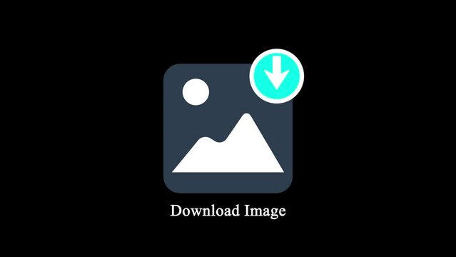 Download image icon, image thumbnail sign animation background. e_1122