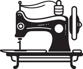sewing Logo Monochrome Design Style