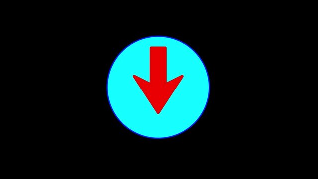 Simple Download button icon. file downloading concept motion background. e _1161