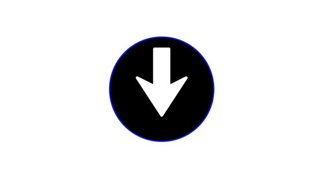 Simple Download button icon. file downloading concept motion background. e _1160