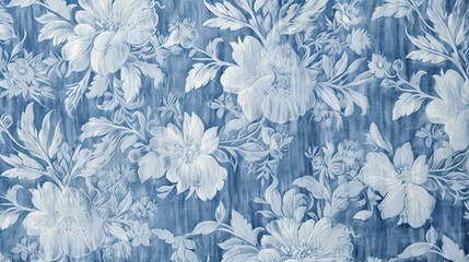 abstract fabric flora flower background, Generative Ai