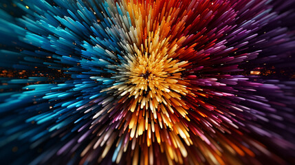Abstract background explode from the center