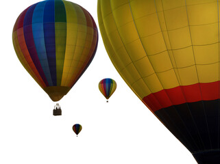 colored hot air balloons