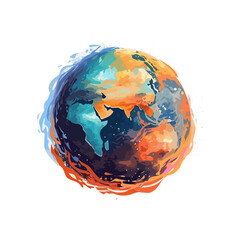 Earth fantasy , Graphic , Illustration, Watercolor PNG