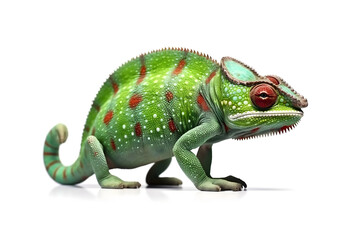 chameleon on a white background