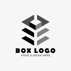 courier box logo design vector