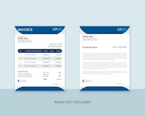 Obraz premium Business stationery letterhead and invoice design template