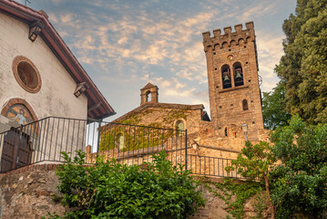 Low-angle view of the church of the Holy Crucifix (16th century, left) and the church of St...
