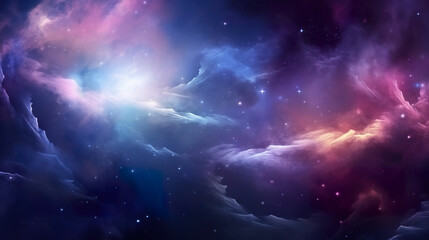 Obraz premium Vibrant cosmic nebula with stars in the night sky, embodying the wonders of space, astronomy, and the background of a supernova wallpaper