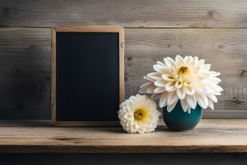 bouquet of flowers on a wooden background