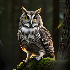 great horned owl regenerative AI by Aquiles Orfei