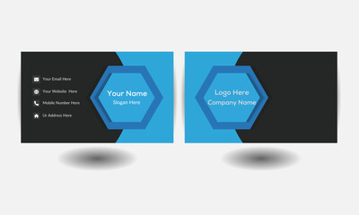 Organically shaped stylish business card design. 