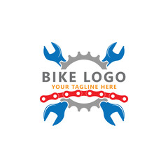 motorbike store logo design vector
