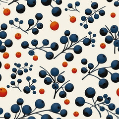 Berries colorful repeat pattern