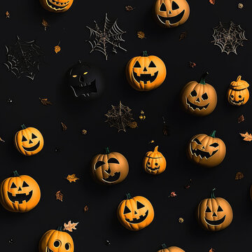 Halloween cartoon simple minimalistic pattern