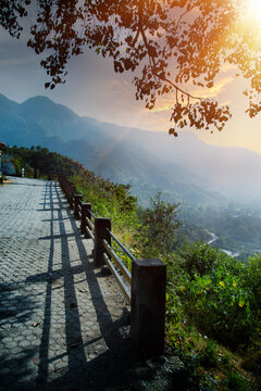 Wooden Bridge Over The Mountains 