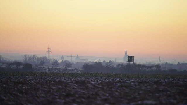 City of Paderborn after the sunset