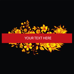 Original vector illustration of a floral frame for greeting and invitation cards in vintage style. Design elements.