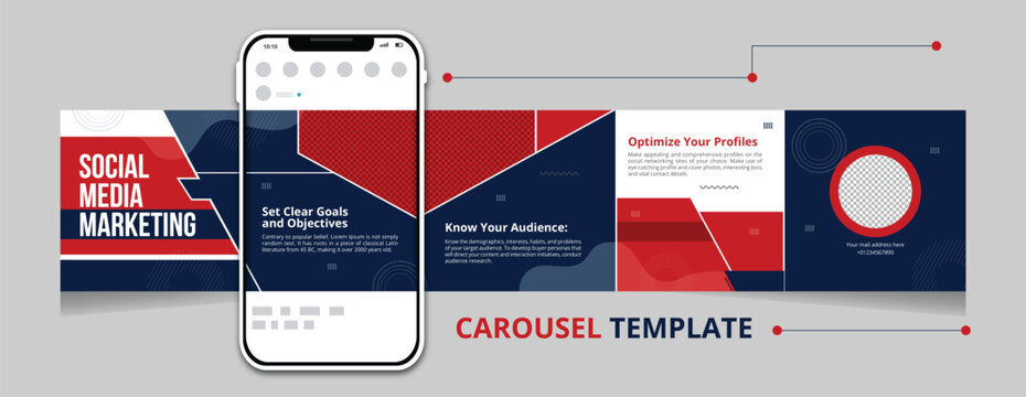 Creative Best Work Template Design For A Digital Marketing Carousel