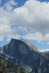 Naklejka na ściany i meble Aerial view of beautiful mountains in Yosemite National Park, USA