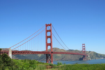 Beautiful shot of the Golden Gate Bridge in San Francisco