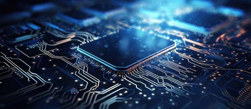 Future technology concept for processing abstract computer hardware using electronic circuit board