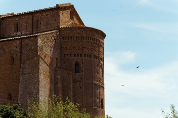 Fototapeta na wymiar Photo shows the exterior of the Church of San Pietro in Tuscania
