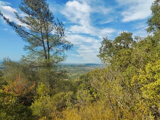 Fototapeta premium Trail in the Arrabida mountains, Atlantic coast, Portugal.