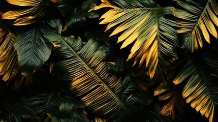 Tropical Paradise: Vibrant Leaves Wallpaper