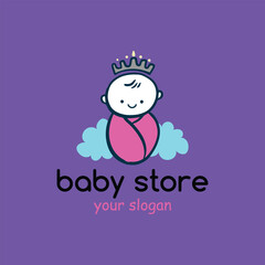 baby care store logo design vector