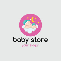 baby care store logo design vector