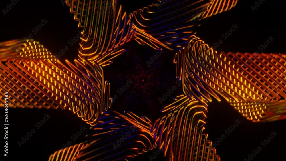 Aufkleber dynamic vj loop with neon disco strobe light flashes.