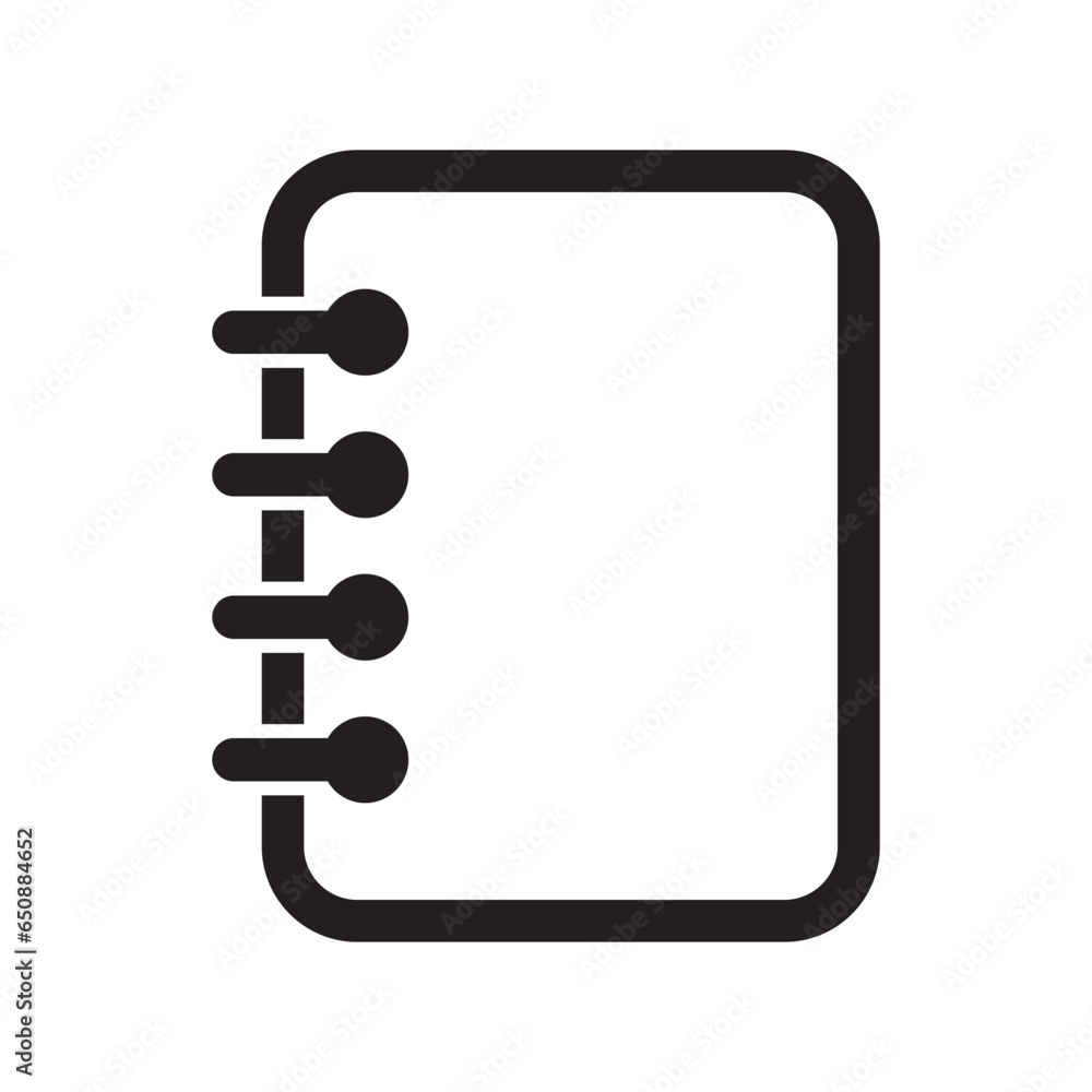 Poster notebook icon, notepad page icon.
