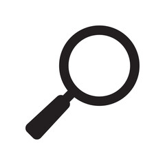 Loupe icon. Search icon. Magnifying glass icon, vector magnifier symbol.