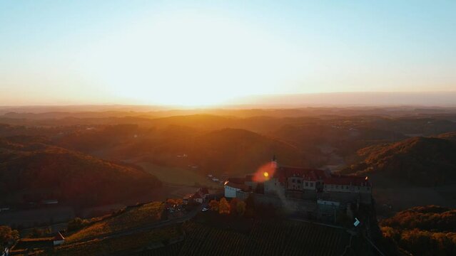 Austria Castle, Orbit with Drone and Lensflares