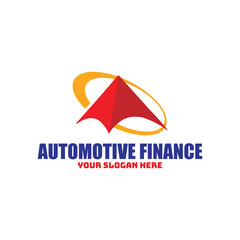 car auto finance logo design vector